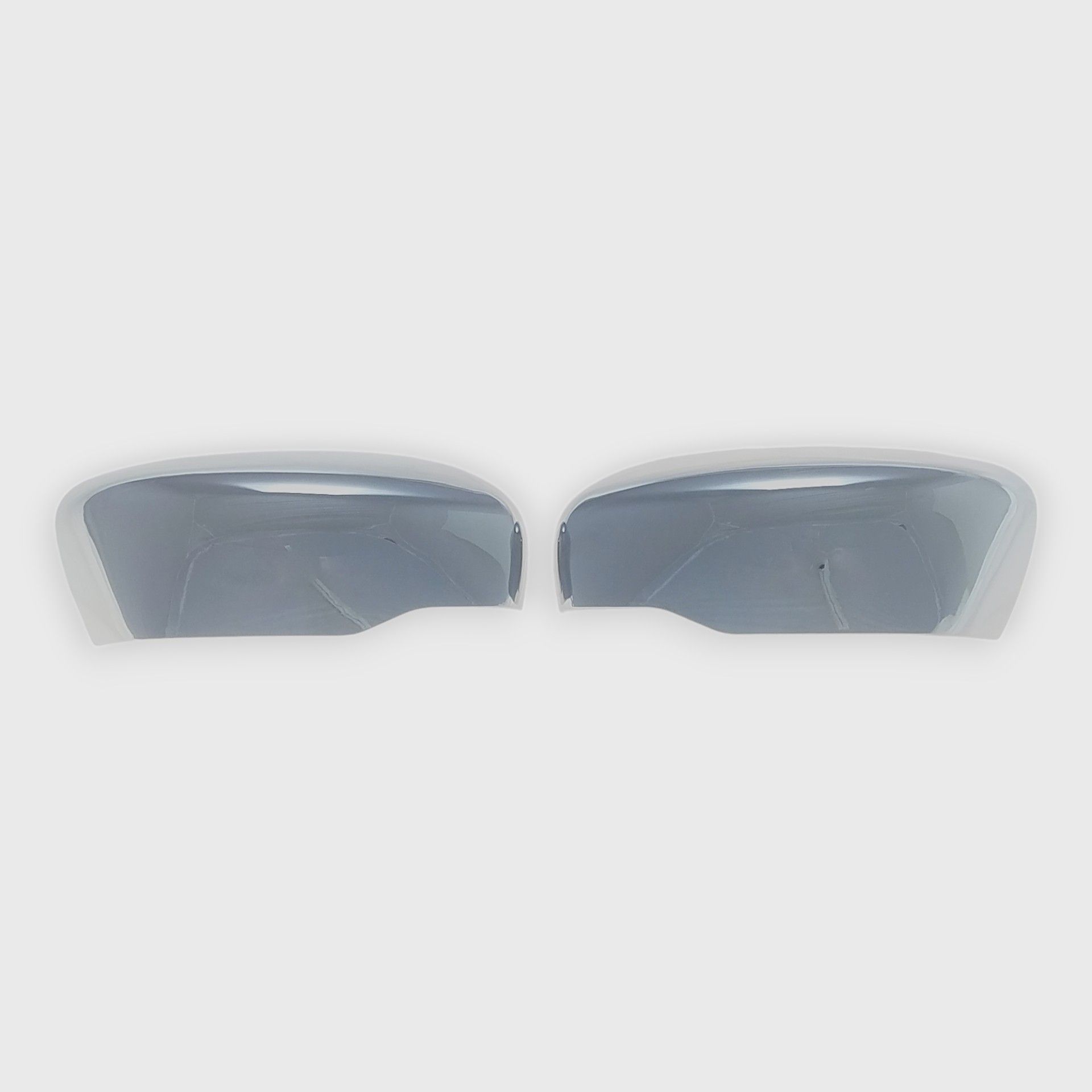 14-20 Nissan Rogue, 17-22 Nissan Rogue Sport, 22-26 Nissan Frontier 2 Piece No Turn Signal Top Chrome Tape-on Mirror Cover