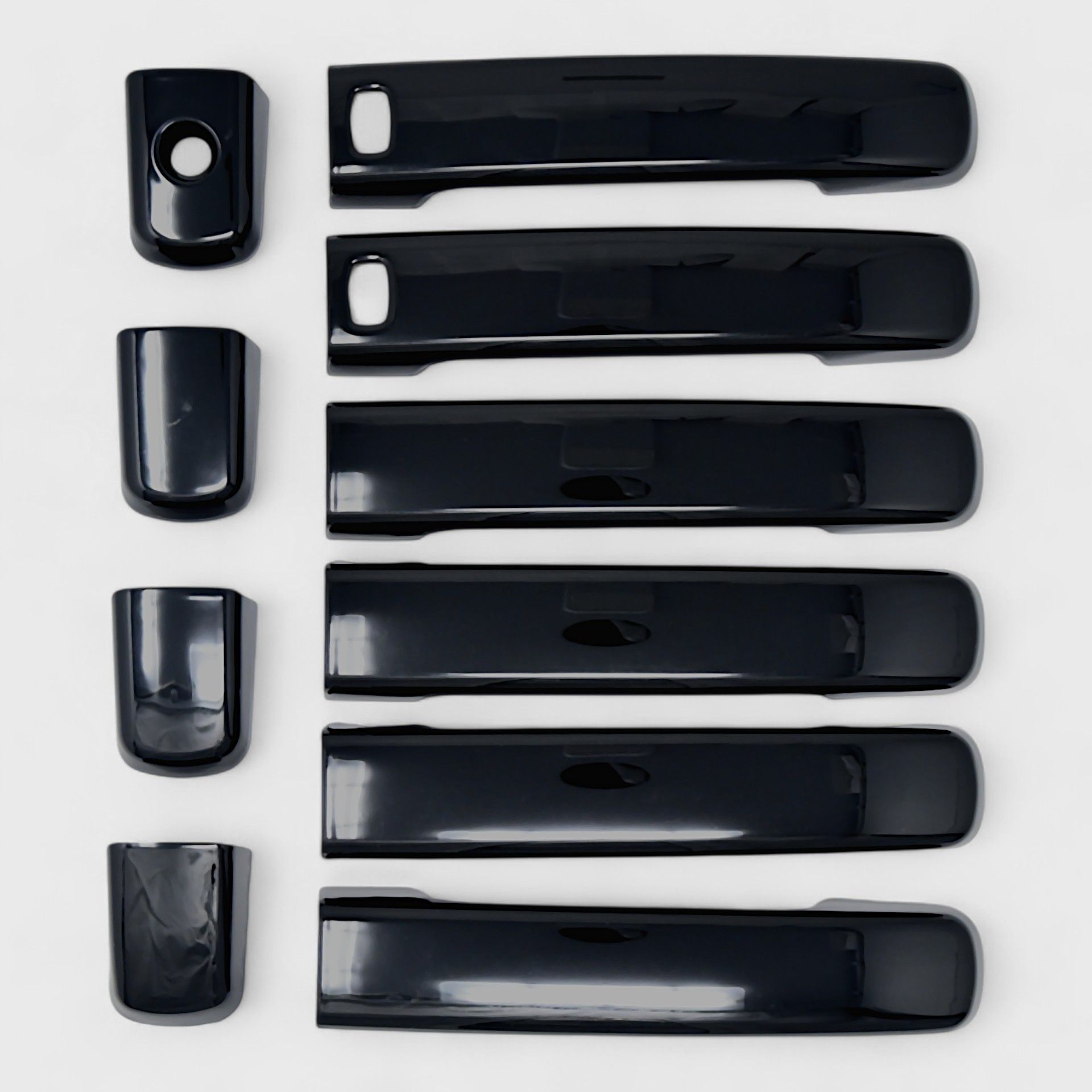 04-08 Nissan Maxima, 04-12 Nissan Sentra, 05-26 Nissan Frontier, 07-12 Nissan Altima W/ or W/O Smart Key 10 Piece Gloss Black Patented Door Handle Cover