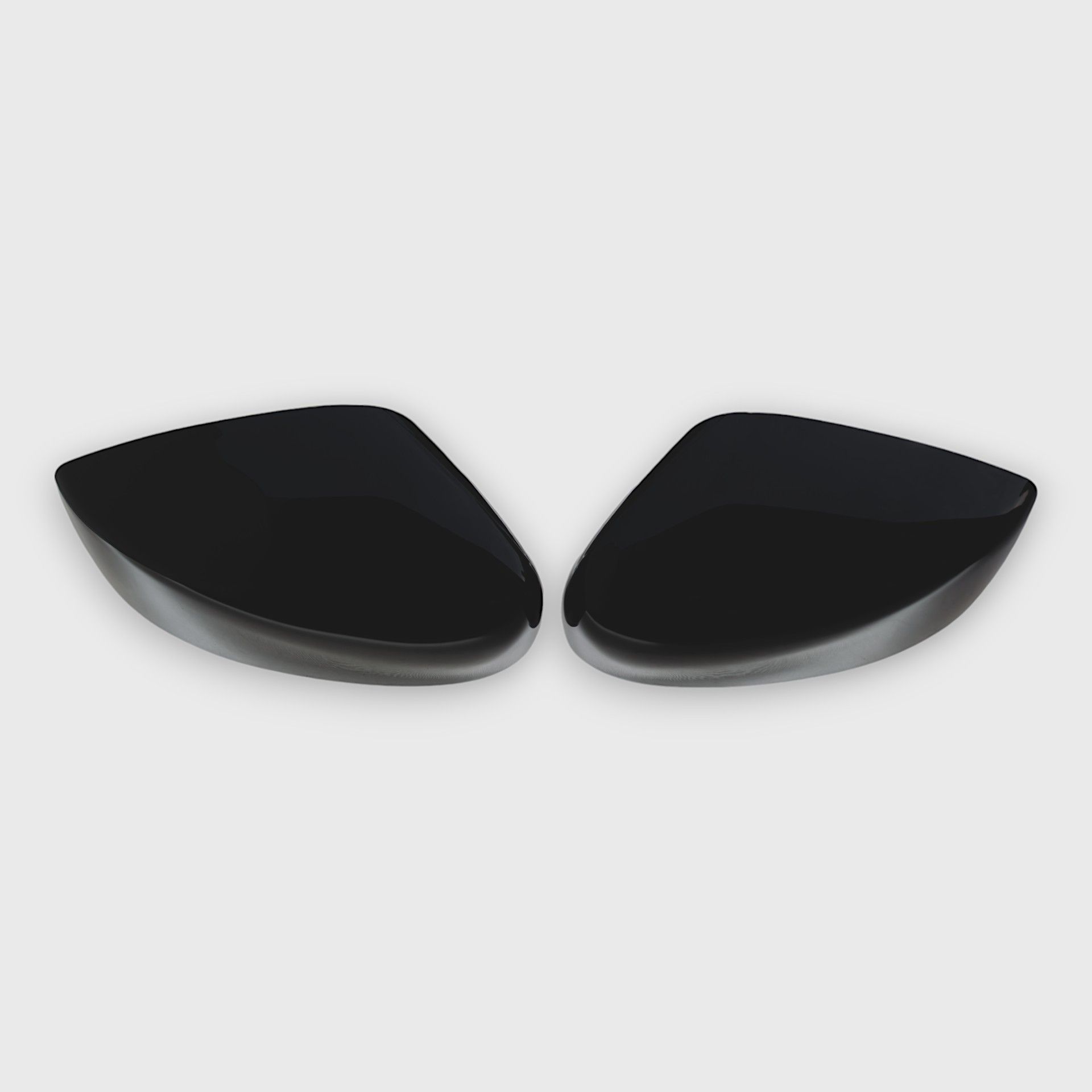 16-25 Nissan Versa, 17-24 Nissan Kicks, 18-24 Nissan LEAF 2 Piece No Turn Signal Top Gloss Black Tape-on Mirror Cover