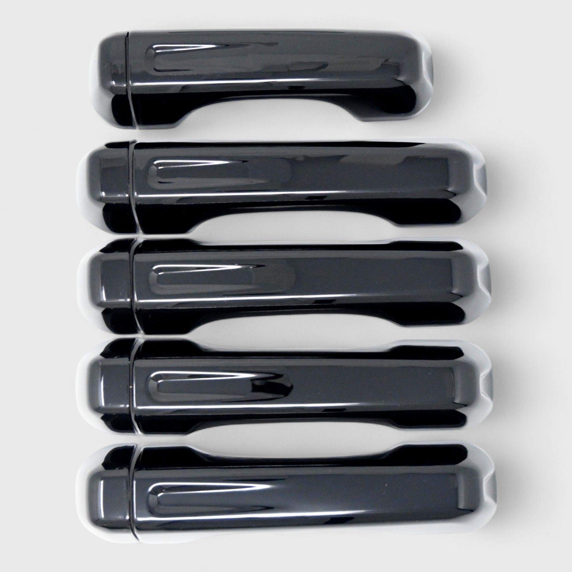 18-26 Jeep Wrangler, 20-25 Jeep Gladiator No Smart Key 10 Piece Gloss Black Snap-on W/Tape Patented Door Handle Cover