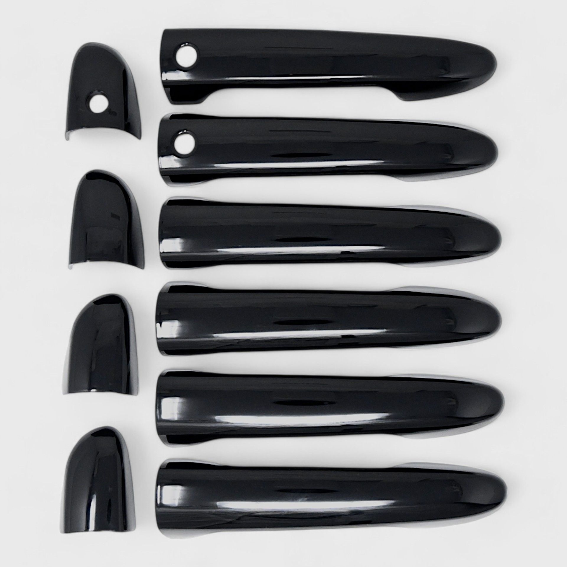 16-23 Mazda CX-9, 17-18 Mazda 3, 17-25 Mazda CX-5 W/ or W/O Smart Key 10 Piece Gloss Black Snap-on W/Tape Patented Door Handle Cover