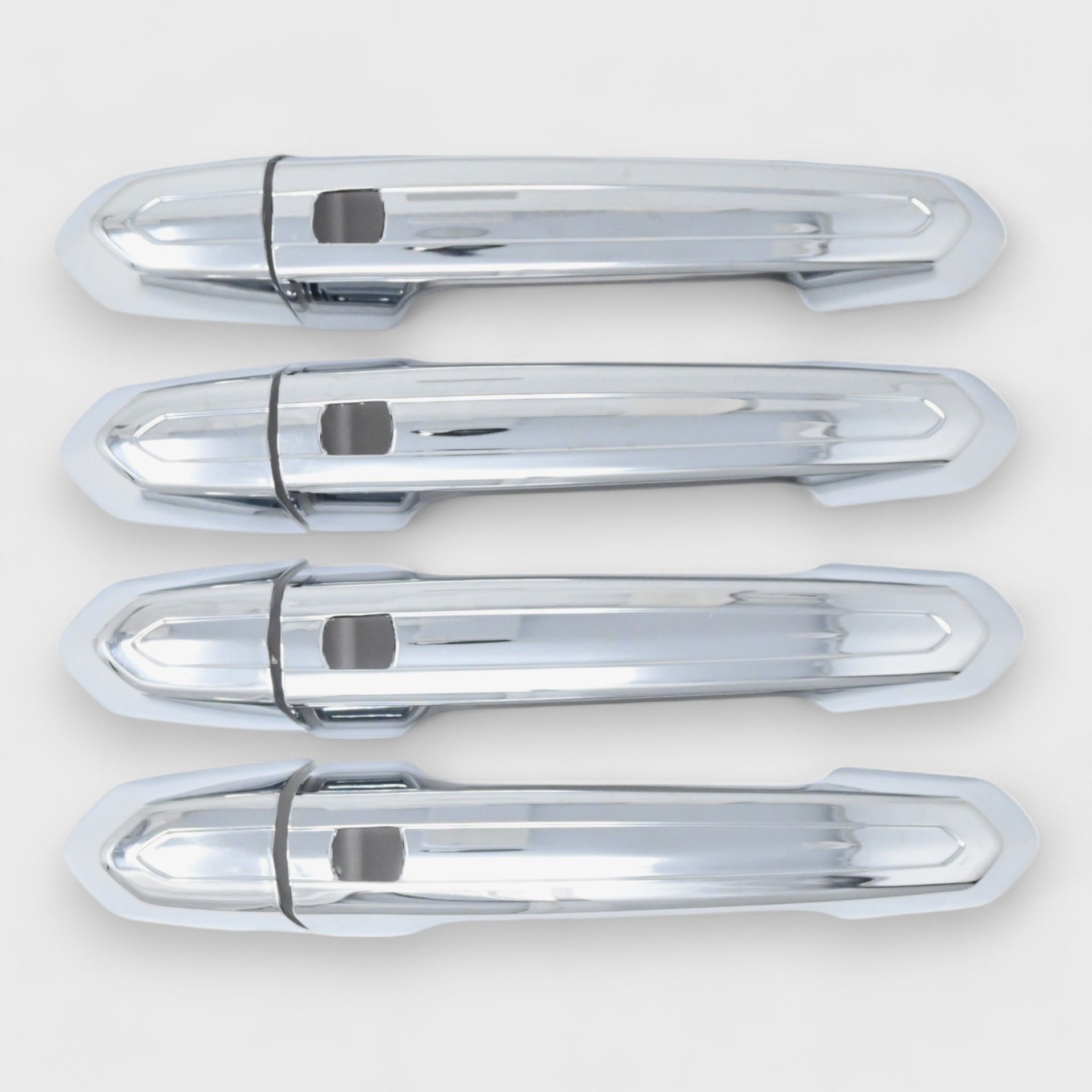 15-19 Cadillac ATS/CTS, 16-20 Cadillac CT6, 17-25 Cadillac XT5, 19-25 Cadillac XT4, 20-25 Cadillac XT6/CT4 All doors W/Smart key 8 Piece Chrome Snap-on W/Tape Patented Door Handle Cover