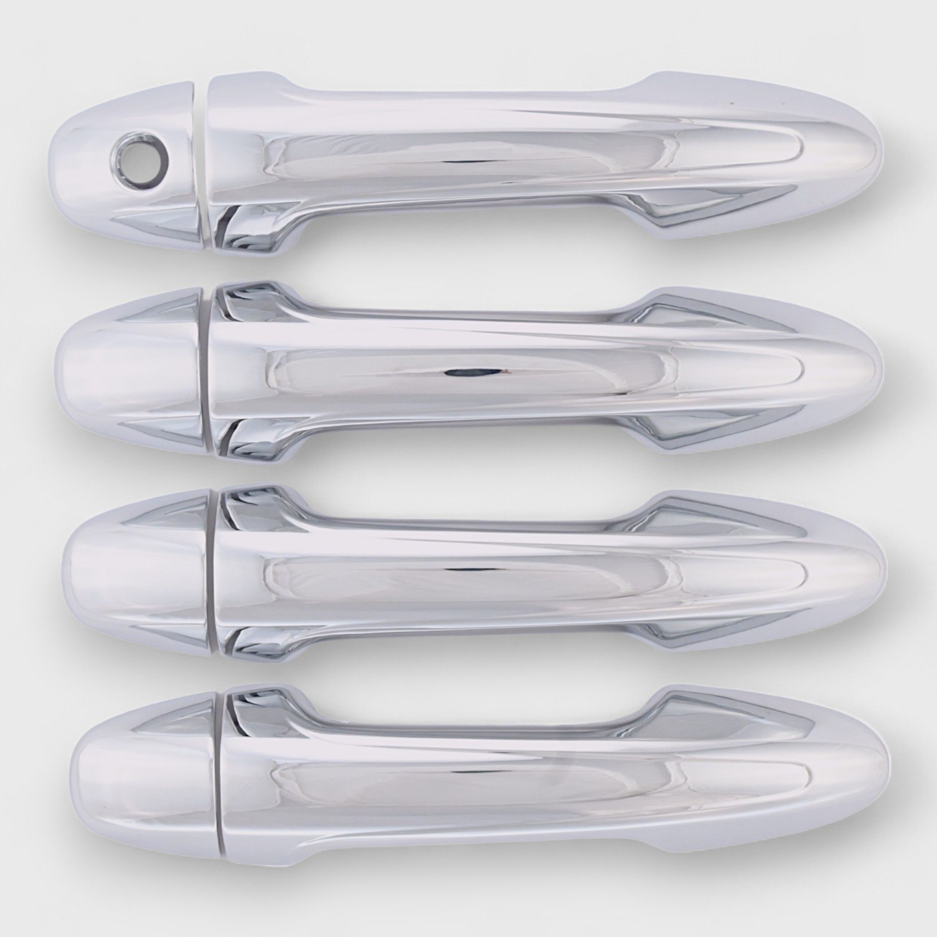 13-18 Toyota RAV4 Works over Keyless Sensors 8 Piece Chrome Snap-on W/Tape Patented Door Handle Cover