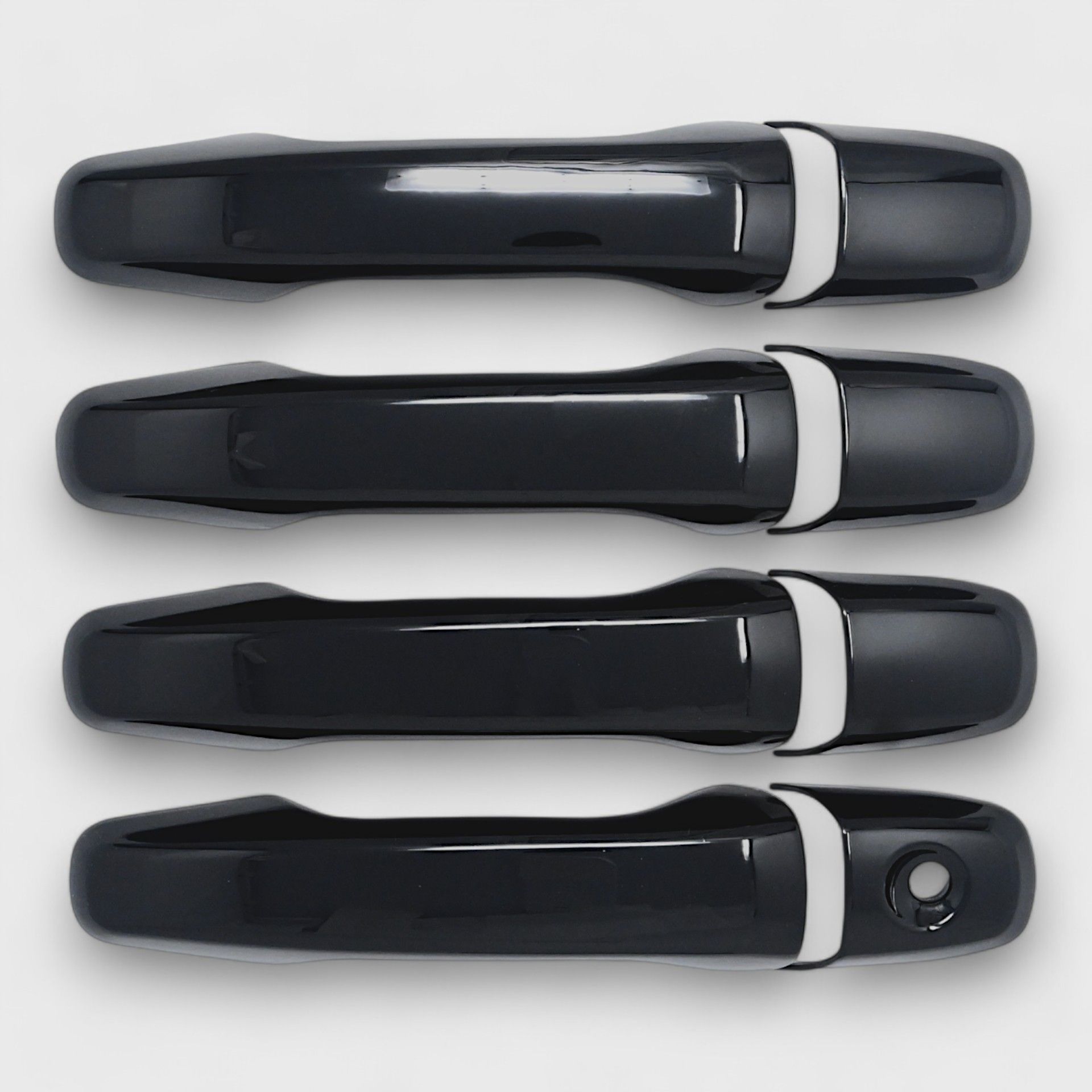 11-19 Ford Explorer, 12-14 Ford Edge No Smart Key 8 Piece Gloss Black Snap-on W/Tape Patented Door Handle Cover