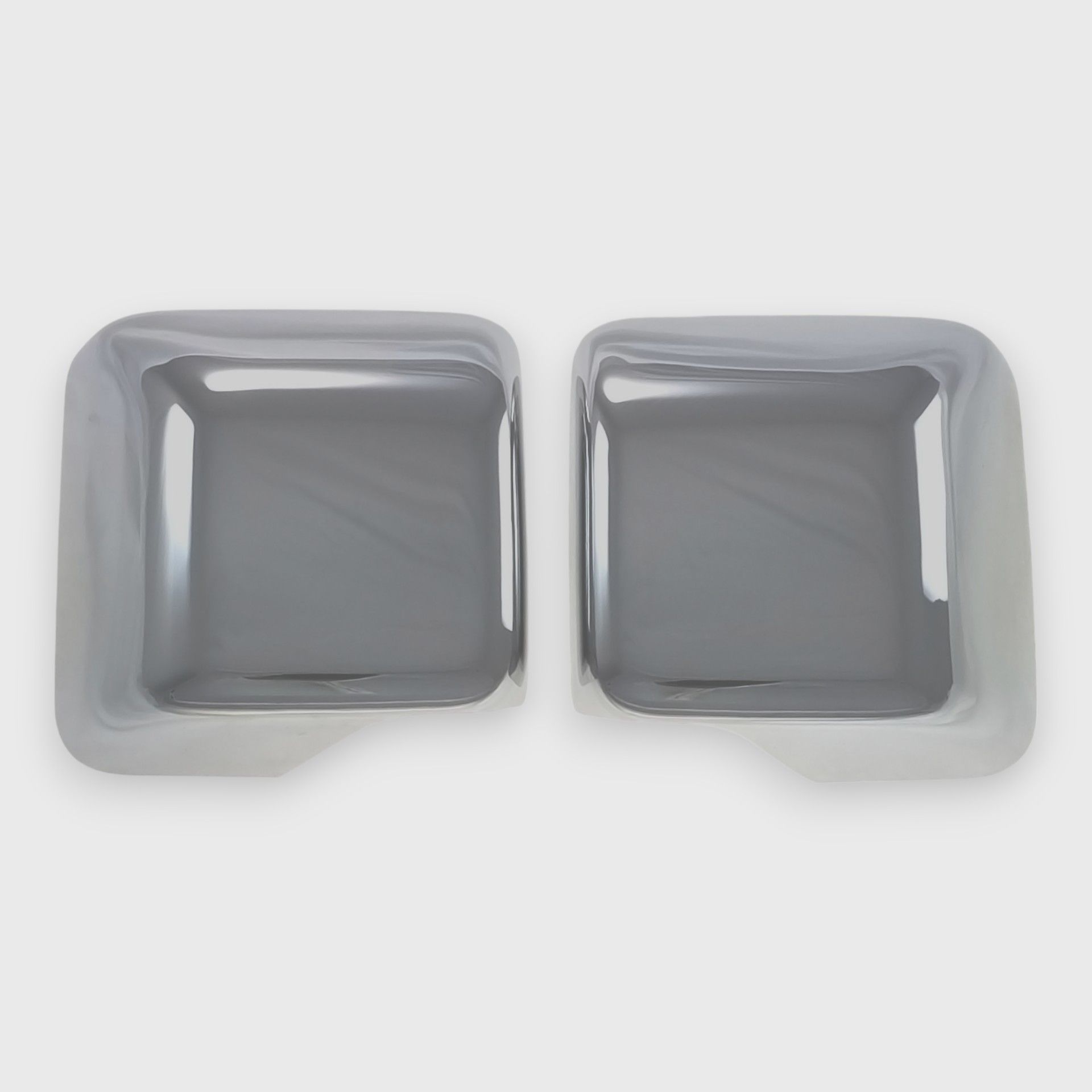 18-26 Jeep Wrangler, 20-26 Jeep Gladiator JL 2 Piece No Turn Signal Full Chrome Tape-on Mirror Cover