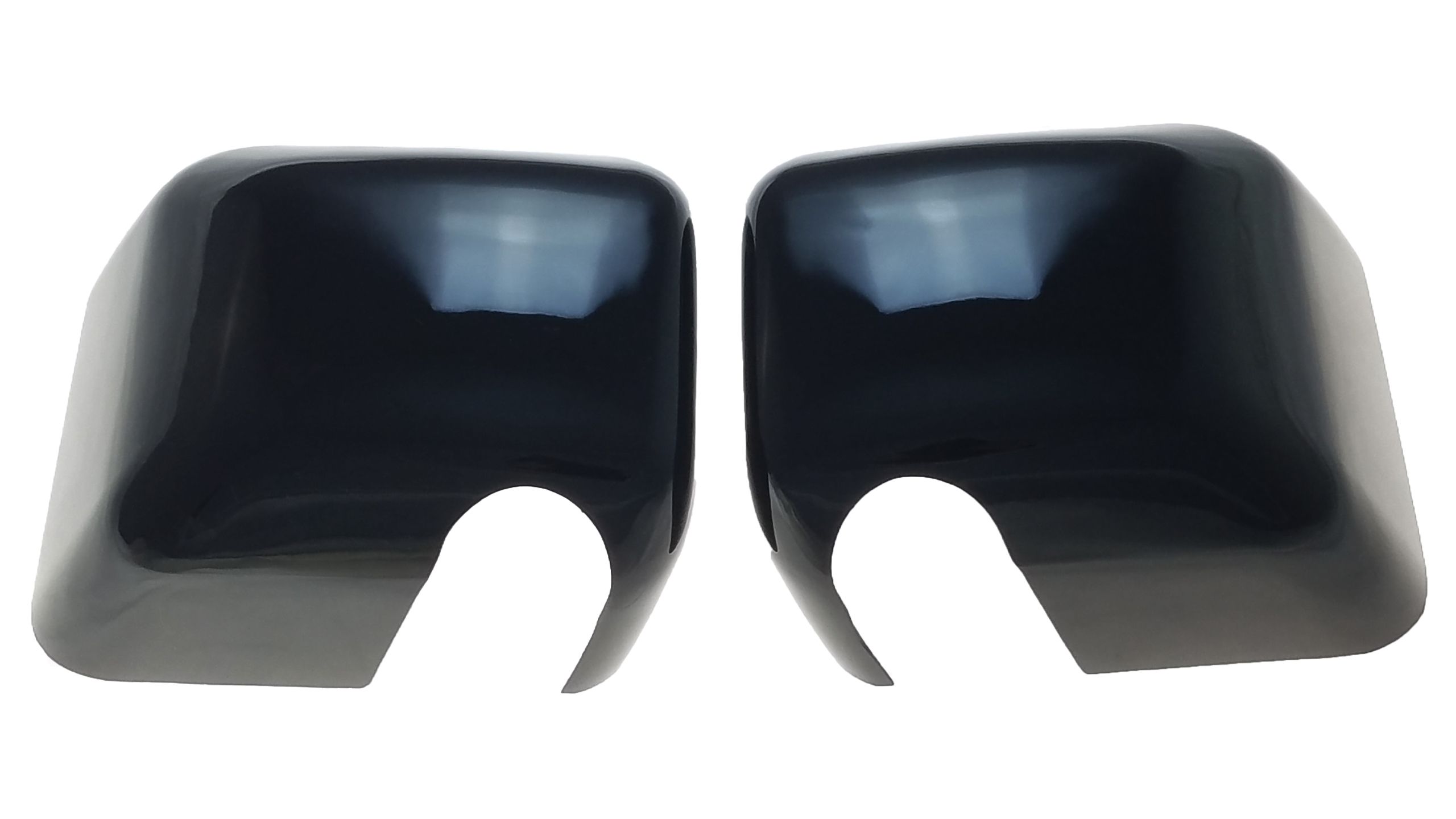 07-17 Jeep Wrangler, 2018 Jeep Wrangler JK JK 2 Piece Full Gloss Black Tape-on Mirror Cover