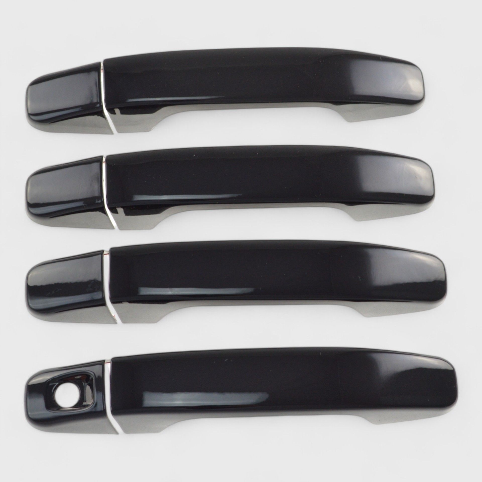 15-22 Chevrolet Colorado, 15-22 GMC Canyon No Smart Key 8 Piece Gloss Black Snap-on W/Tape Patented Door Handle Cover