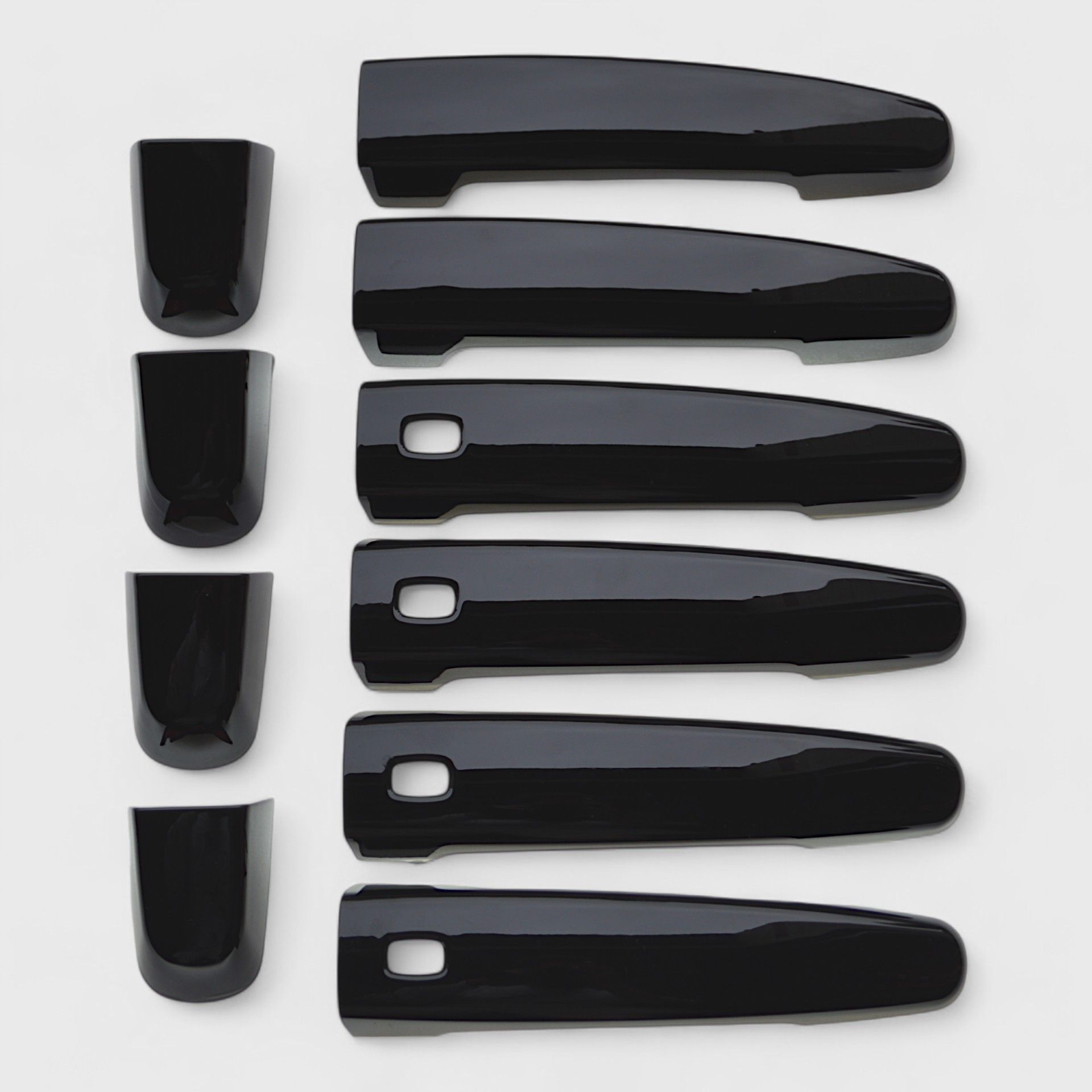 13-20 Chevrolet Impala, 16-25 Chevrolet Malibu, 18-24 Chevrolet Equinox, 18-23 Chevrolet Traverse, 19-26 Chevrolet Blazer, 17-23 GMC Acadia, 18-24 GMC Terrain W/ Smart Key 10 Piece Gloss Black Snap-on W/Tape Patented Door Handle Cover
