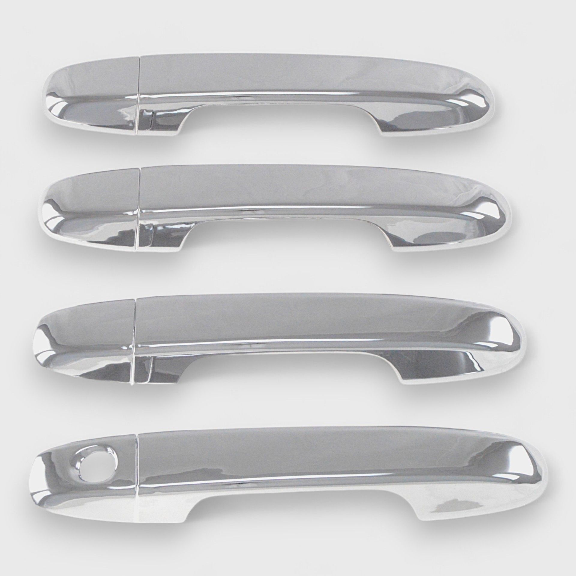 12-17 Toyota Camry, 17-26 Subaru Crosstrek, 19-25 Subaru Ascent, 19-26 Subaru Impreza, 19-24 Subaru Forester, 22-25 Subaru BRZ Works over Keyless Sensors 8 Piece Chrome Tape-on Patented Door Handle Cover