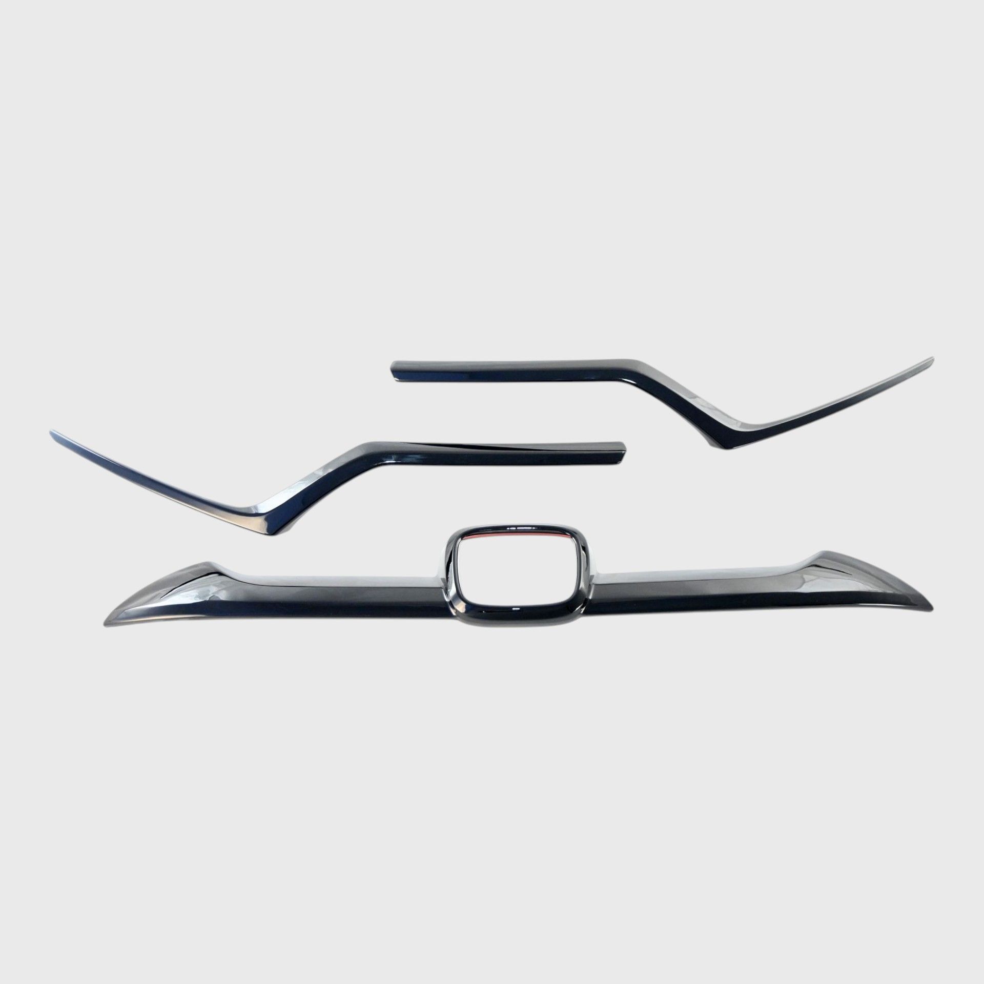 17-19 Honda CR-V 3 Piece Gloss Black Tape-on Grille Overlay