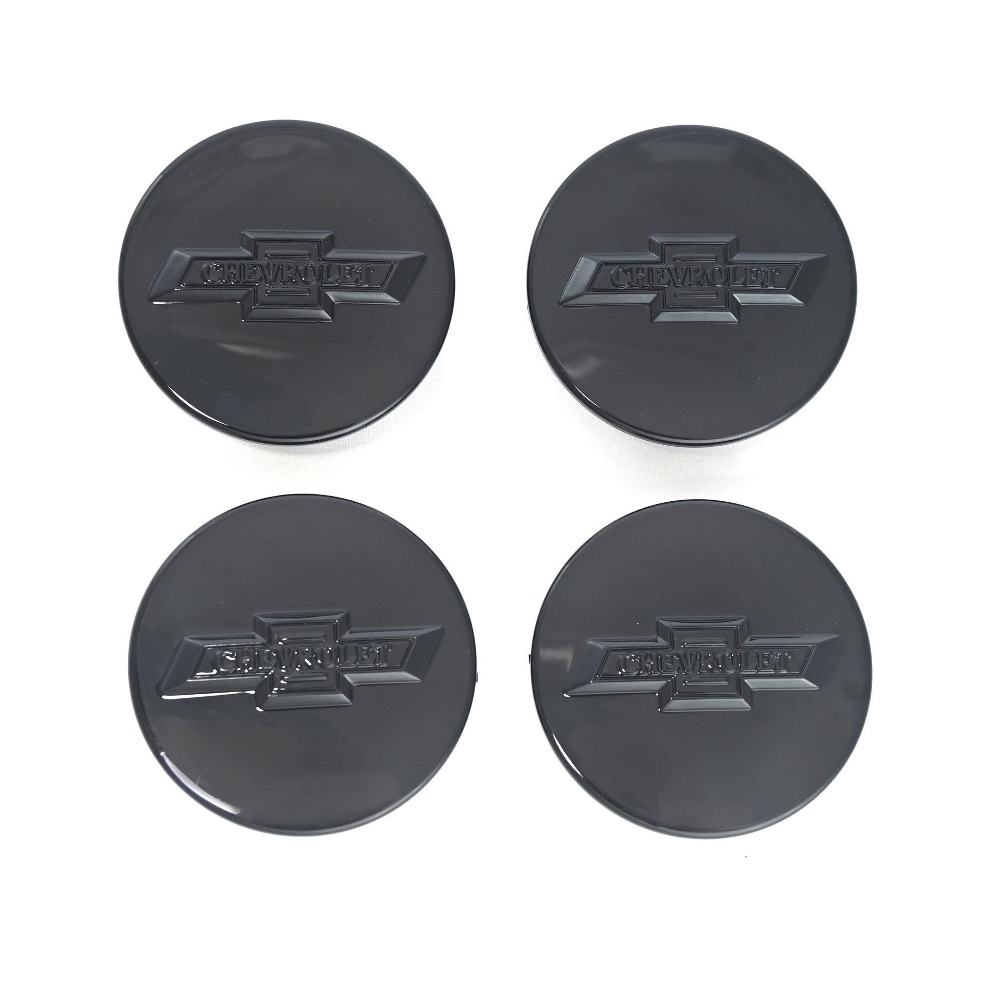 13-25 Chevrolet Malibu, 13-20 Chevrolet Impala, 15-19 Chevrolet Cruze, 18-26 Chevrolet Equinox 4 Piece Gloss Black Replacement Officially Licensed Chevrolet Wheel Cap Set