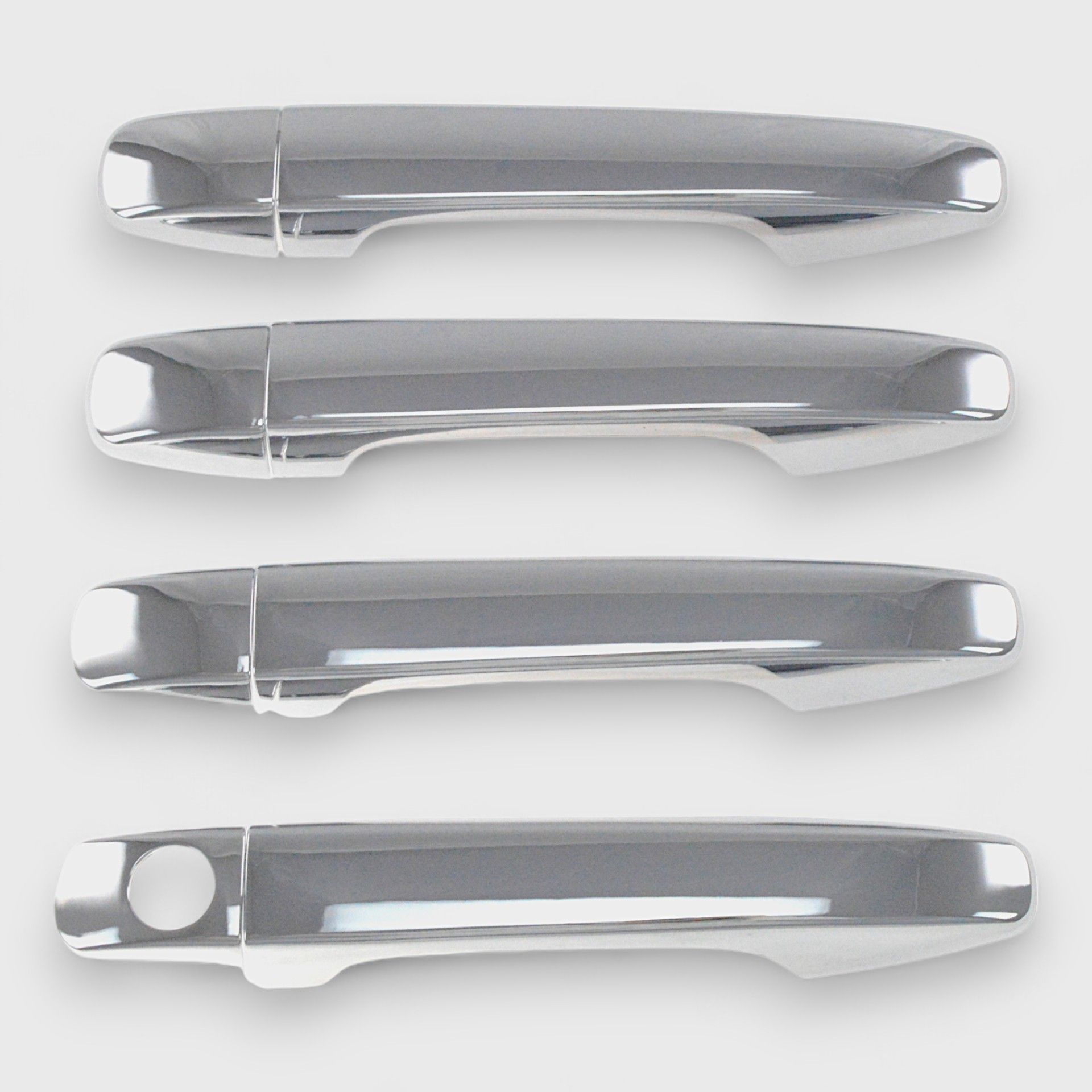 10-15 Toyota Prius, 11-21 Toyota Sienna, 09-16 Toyota Venza, 16-18 Subaru Forester/WRX/Impreza, 16-25 Subaru Legacy, 17-26 Subaru Outback Works over Keyless Sensors 8 Piece Chrome Tape-on Patented Door Handle Cover