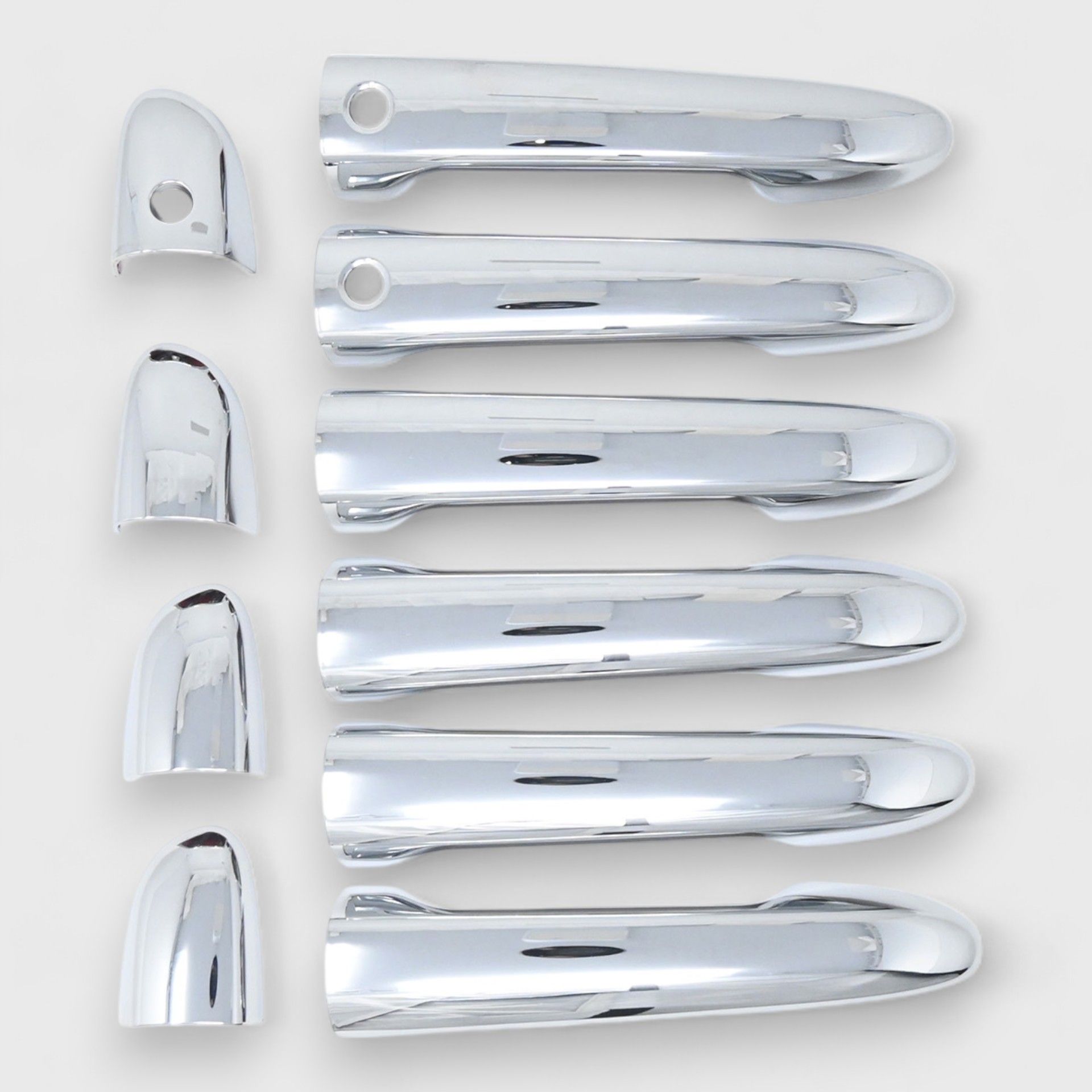 16-23 Mazda CX-9, 17-18 Mazda 3, 17-25 Mazda CX-5 W/ or W/O Smart Key 10 Piece Chrome Snap-on W/Tape Patented Door Handle Cover