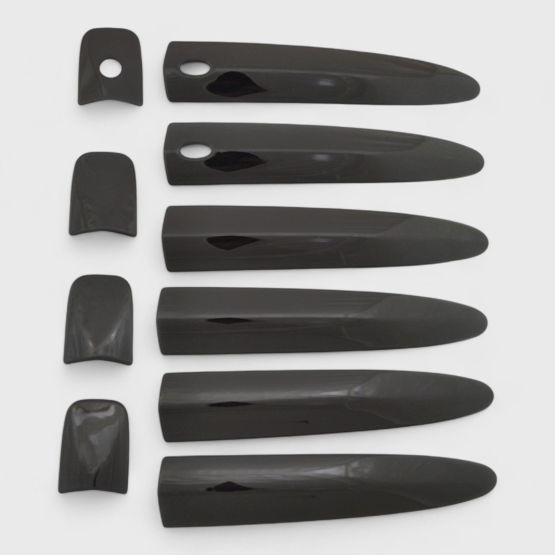 13-25 Nissan LEAF, 13-19 Nissan Sentra W/ or W/O Smart Key 10 Piece Gloss Black Snap-on W/Tape Patented Door Handle Cover