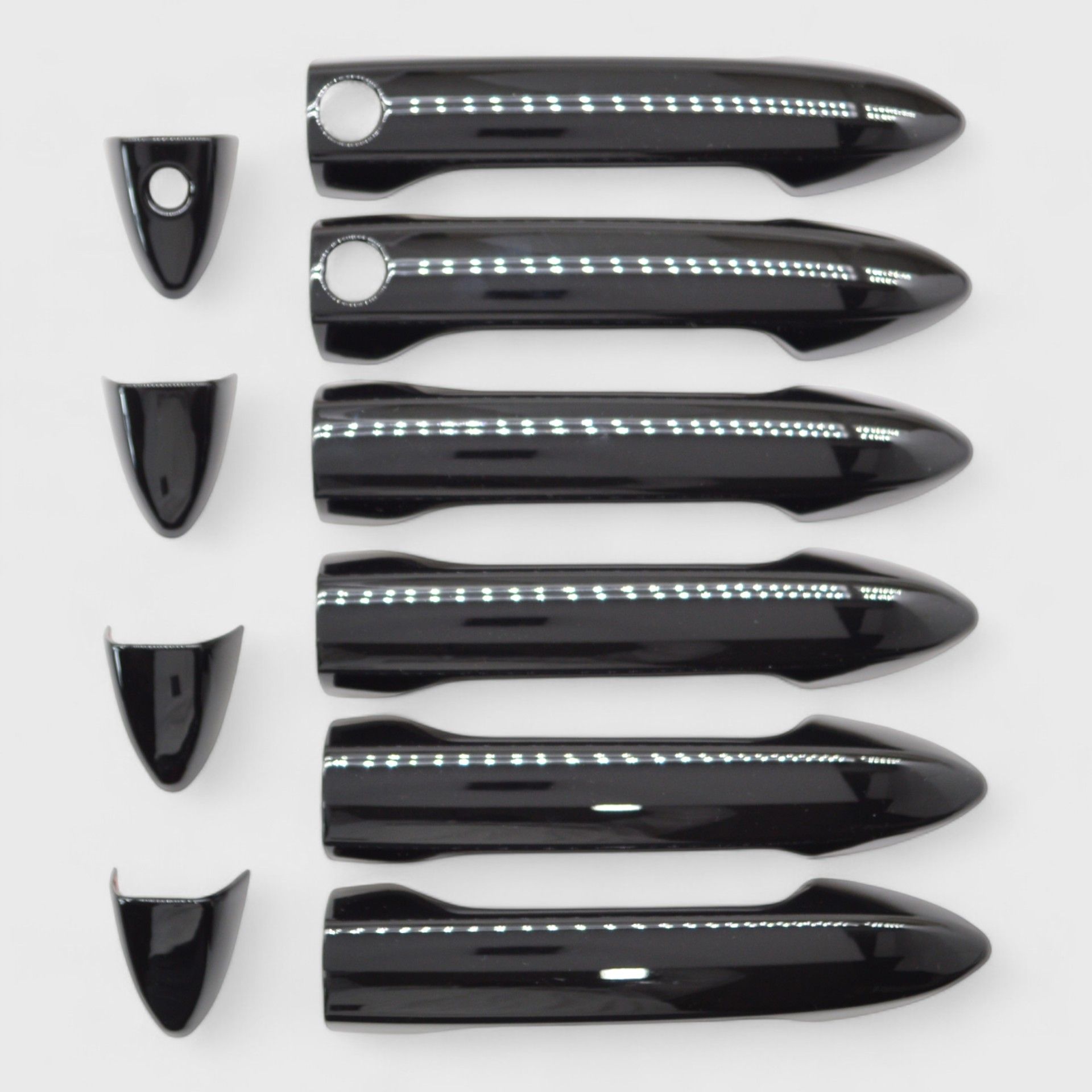 16-22 Honda Pilot, 17-26 Honda Ridgeline, 17-21 Honda Clarity, 19-25 Honda Passport W/ Smart Key 10 Piece Gloss Black Snap-on W/Tape Patented Door Handle Cover