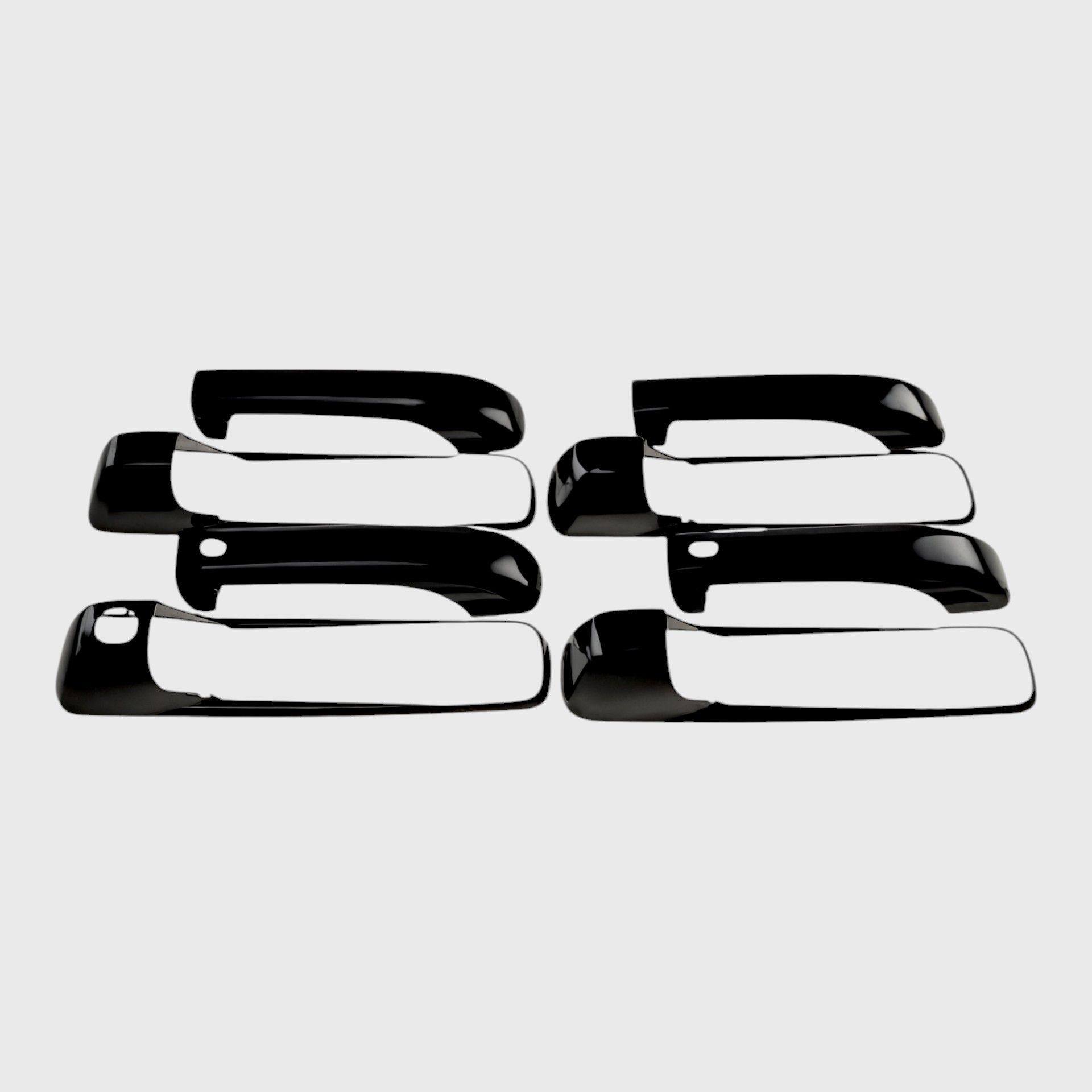 13-18 Ram 1500/2500/3500, 19-24 Ram 1500 Classic W/ or W/O Smart Key 10 Piece Gloss Black Snap-on W/Tape Patented Door Handle Cover