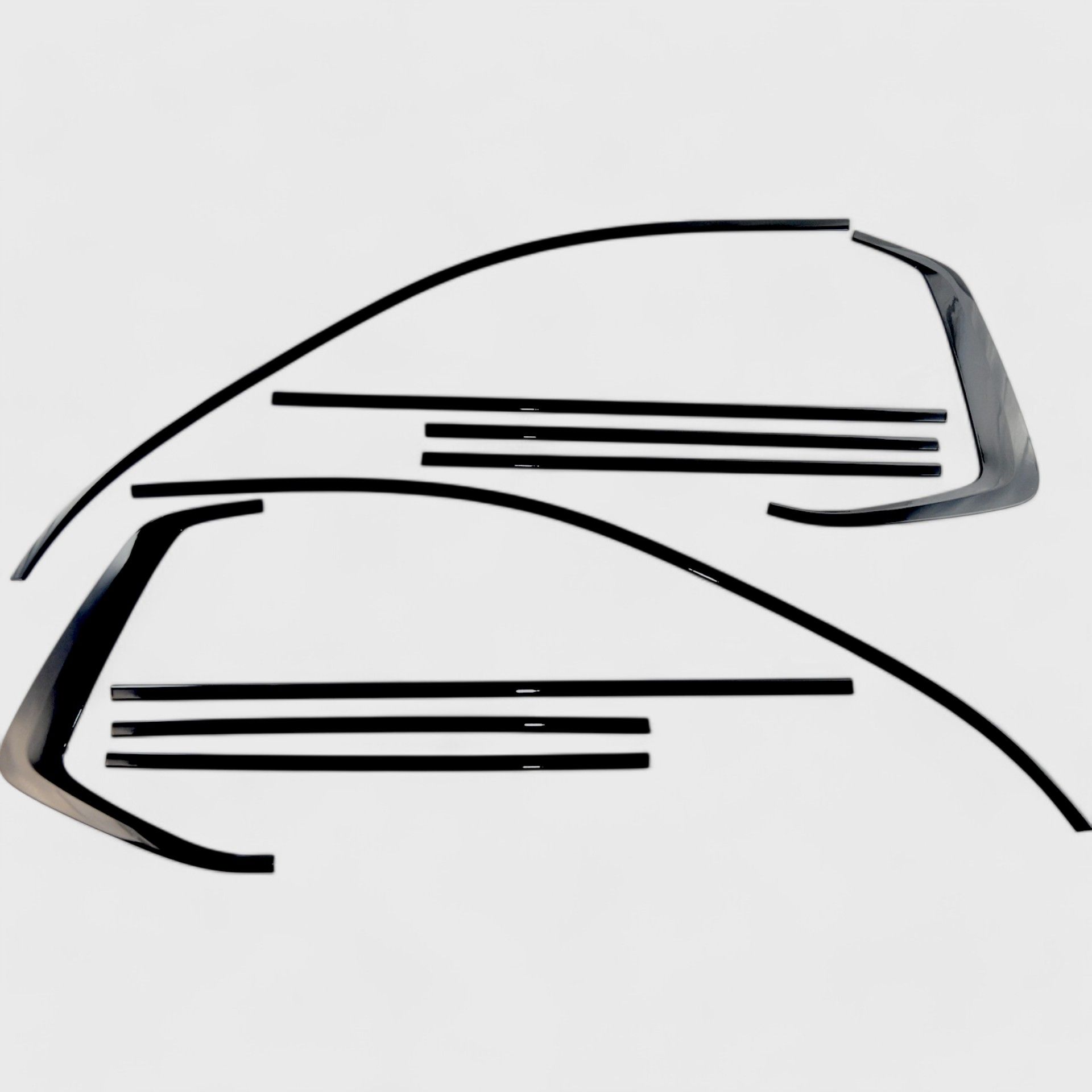 20-23 Chevrolet Traverse 10 Piece Gloss Black Tape-on Window Trim Set