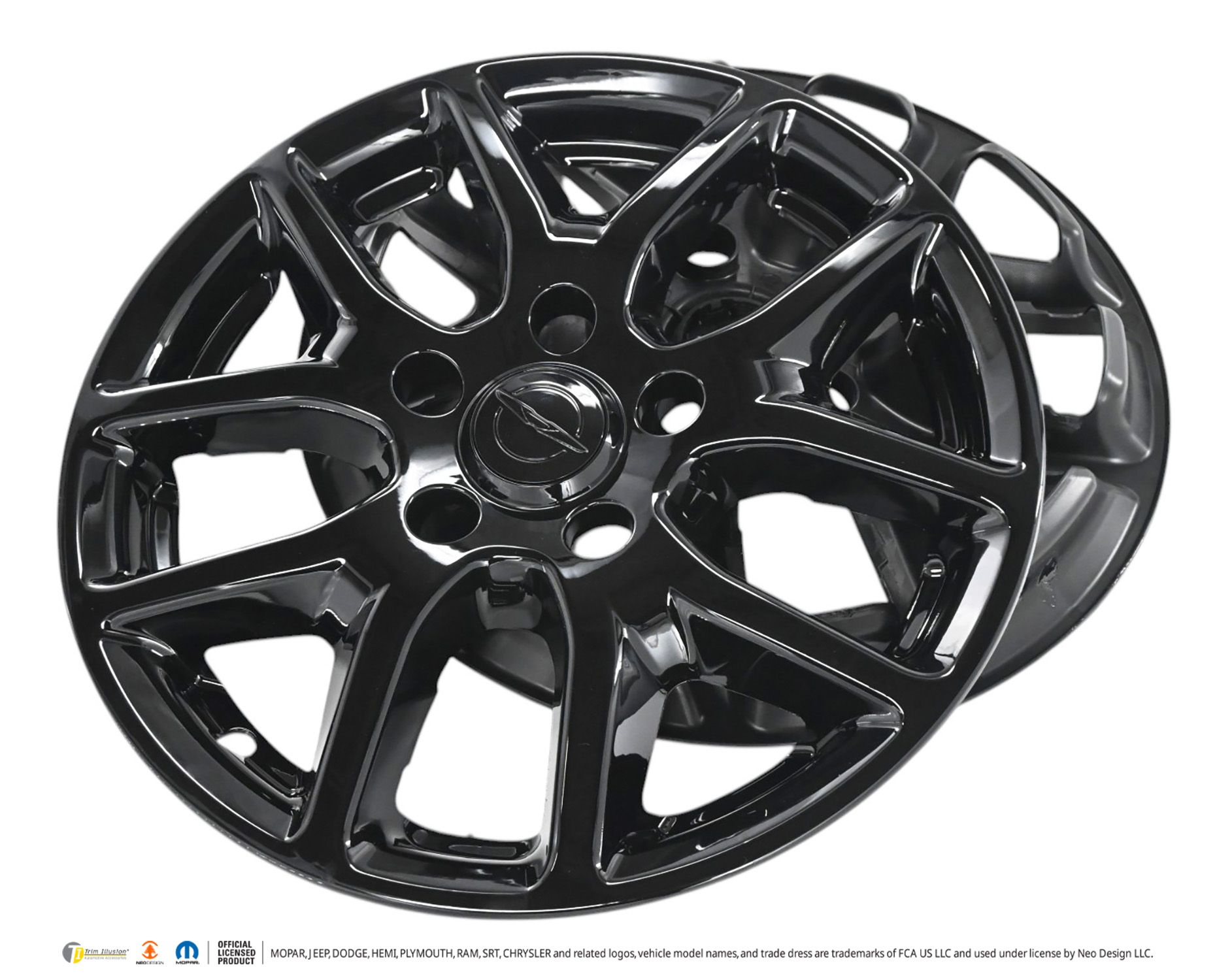 20-26 Chrysler Pacifica 8 PCS Gloss Black Snap-on Officially Licensed Wheel Skin Set