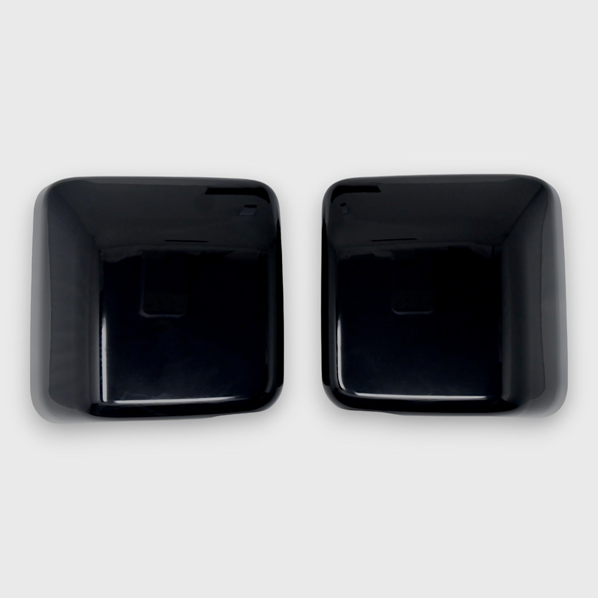 18-26 Jeep Wrangler, 20-26 Jeep Gladiator JL 2 Piece No Turn Signal Full Gloss Black Replacement Mirror Cover