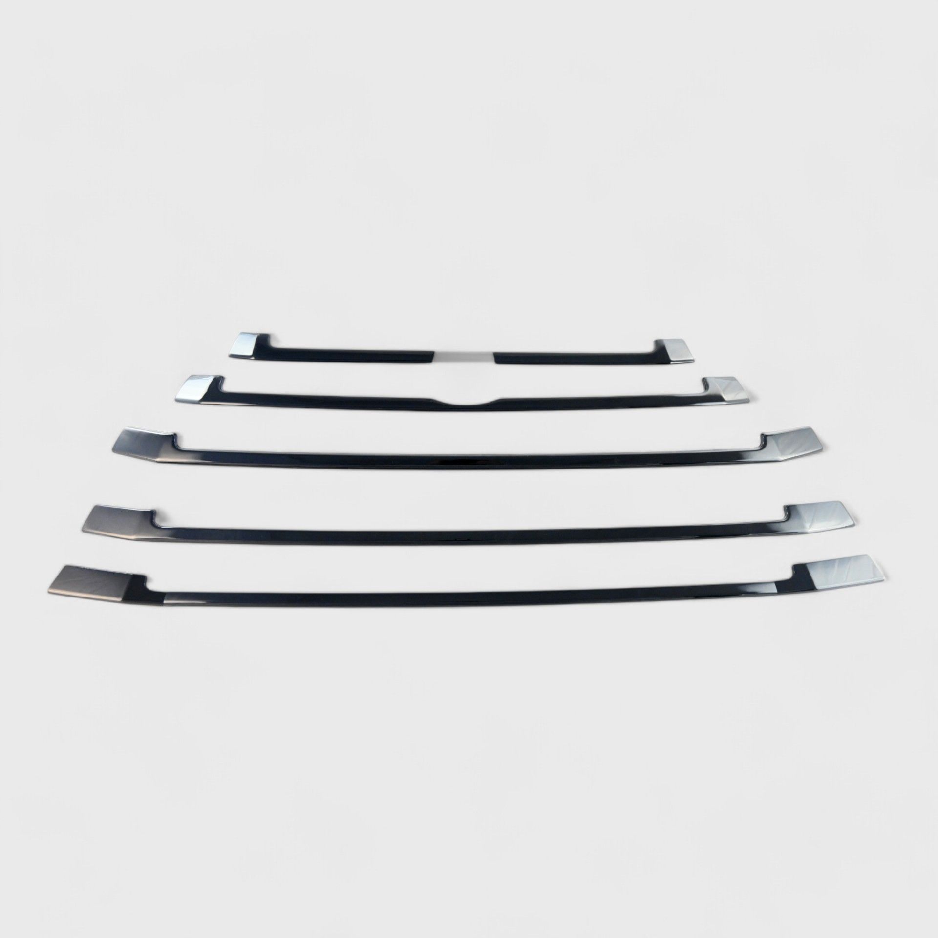 17-19 Toyota Highlander 6 Piece Gloss Black Tape-on Grille Overlay