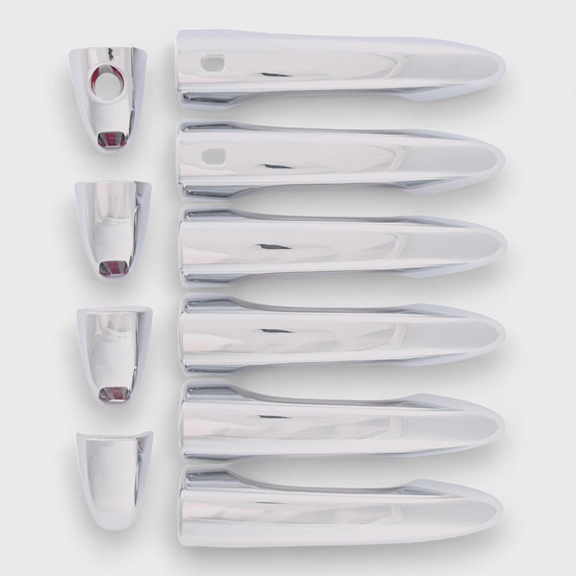17-26 Jeep Compass W/ or W/O Smart Key 10 Piece Chrome Snap-on W/Tape Patented Door Handle Cover