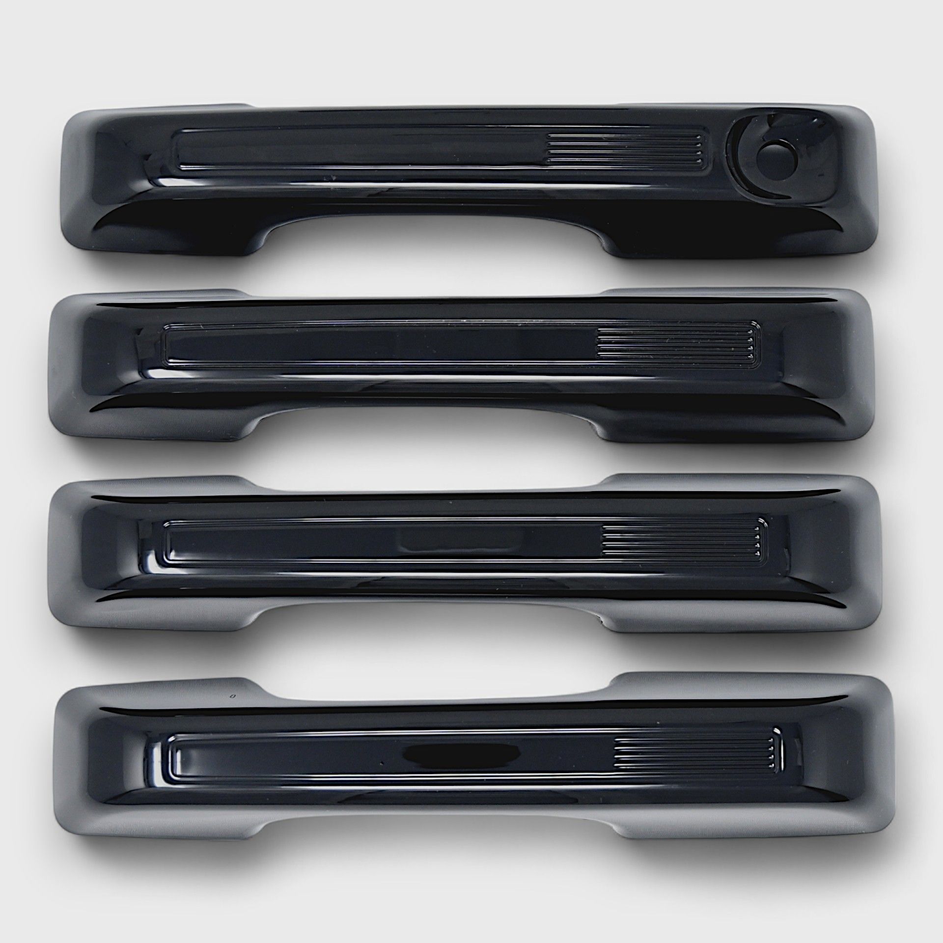 21-25 Ford Bronco Sport, 22-24 Ford Maverick No Smart Key 4 Piece Gloss Black Snap-on W/Tape Patented Door Handle Cover