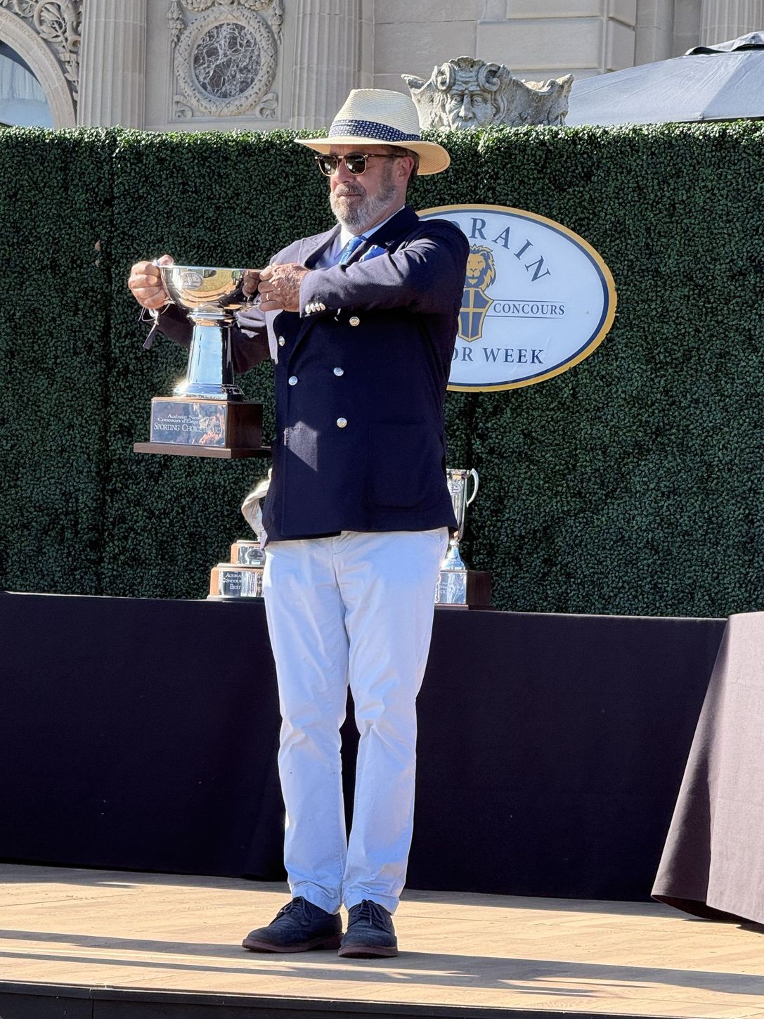Marino Trophy Cup with Square Wood Base