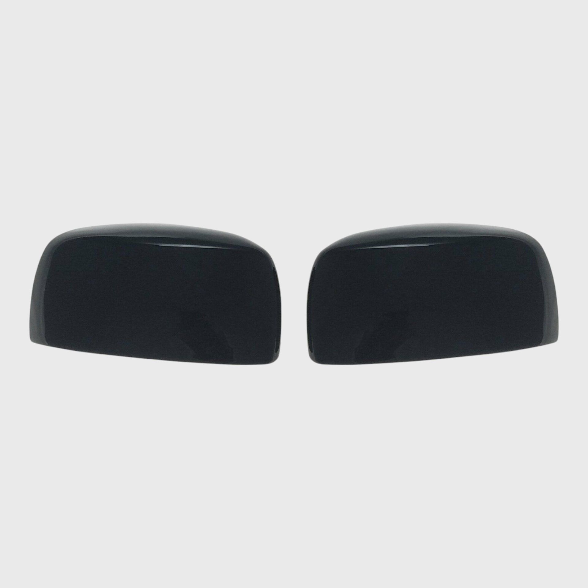 08-16 Chrysler Town & Country, 08-20 Dodge Grand Caravan, 09-14 Volkswagen Routan 2 Piece No Turn Signal Top Gloss Black Tape-on Mirror Cover