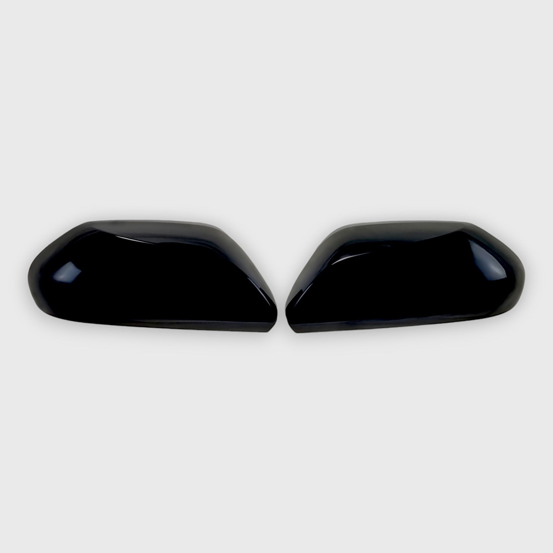 17-24 Toyota Prius, 18-26 Toyota Camry, 19-22 Toyota Avalon 2 Piece No Turn Signal Top Gloss Black Tape-on Mirror Cover
