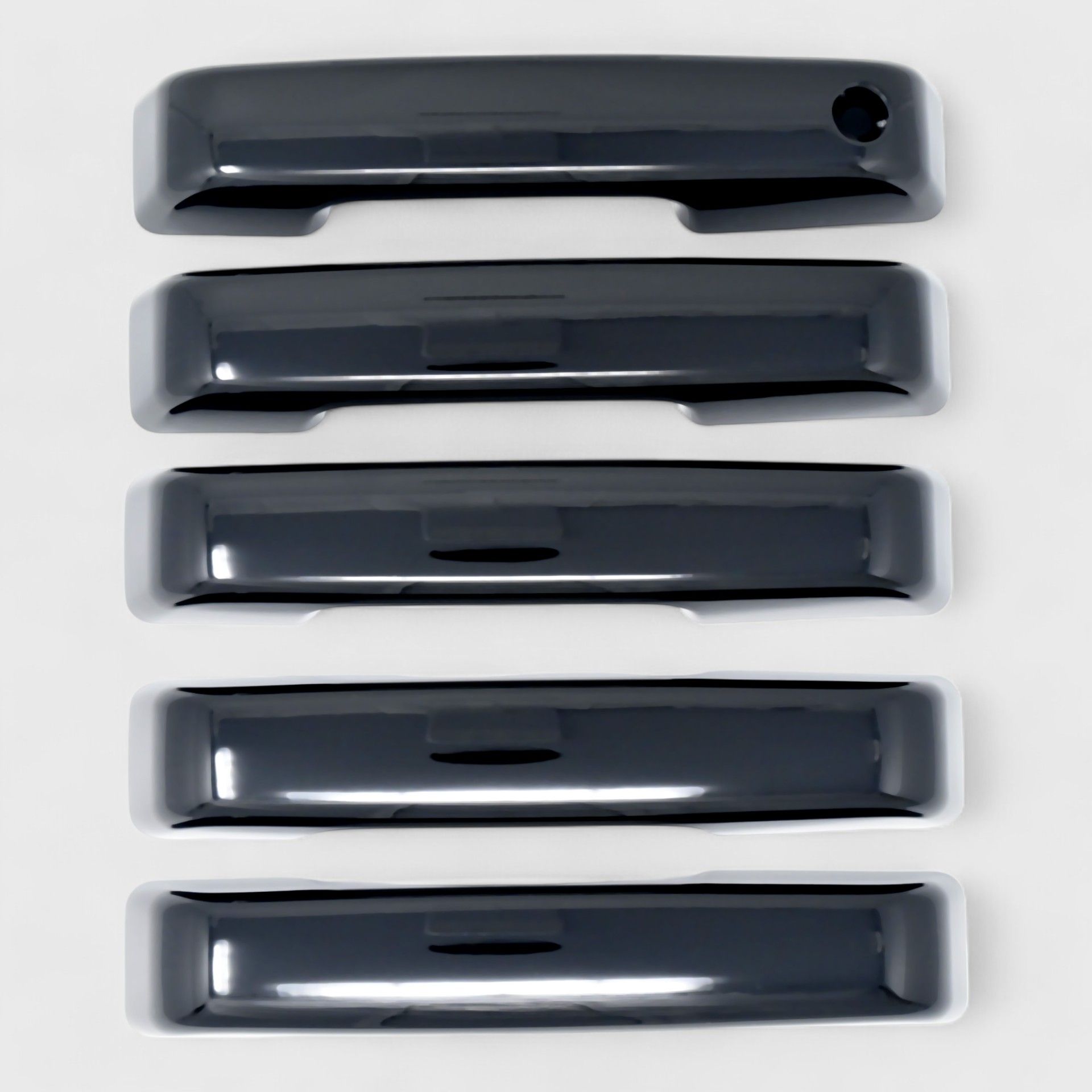 21-25 Ford Bronco No Smart Key 5 Piece Gloss Black Snap-on W/Tape Patented Door Handle Cover