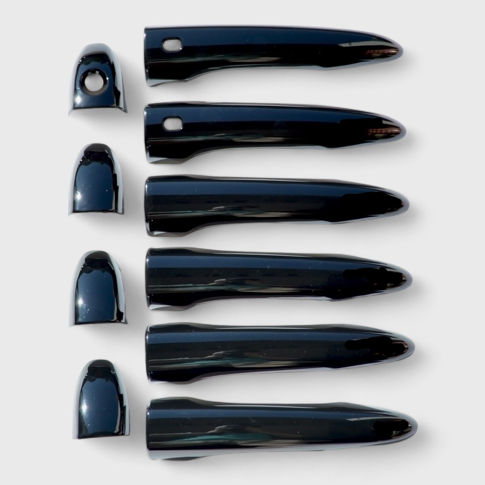 14-23 Jeep Cherokee, 14-16 Dodge Dart, 15-17 Chrysler 200 W/ or W/O Smart Key 10 Piece Gloss Black Snap-on W/Tape Patented Door Handle Cover
