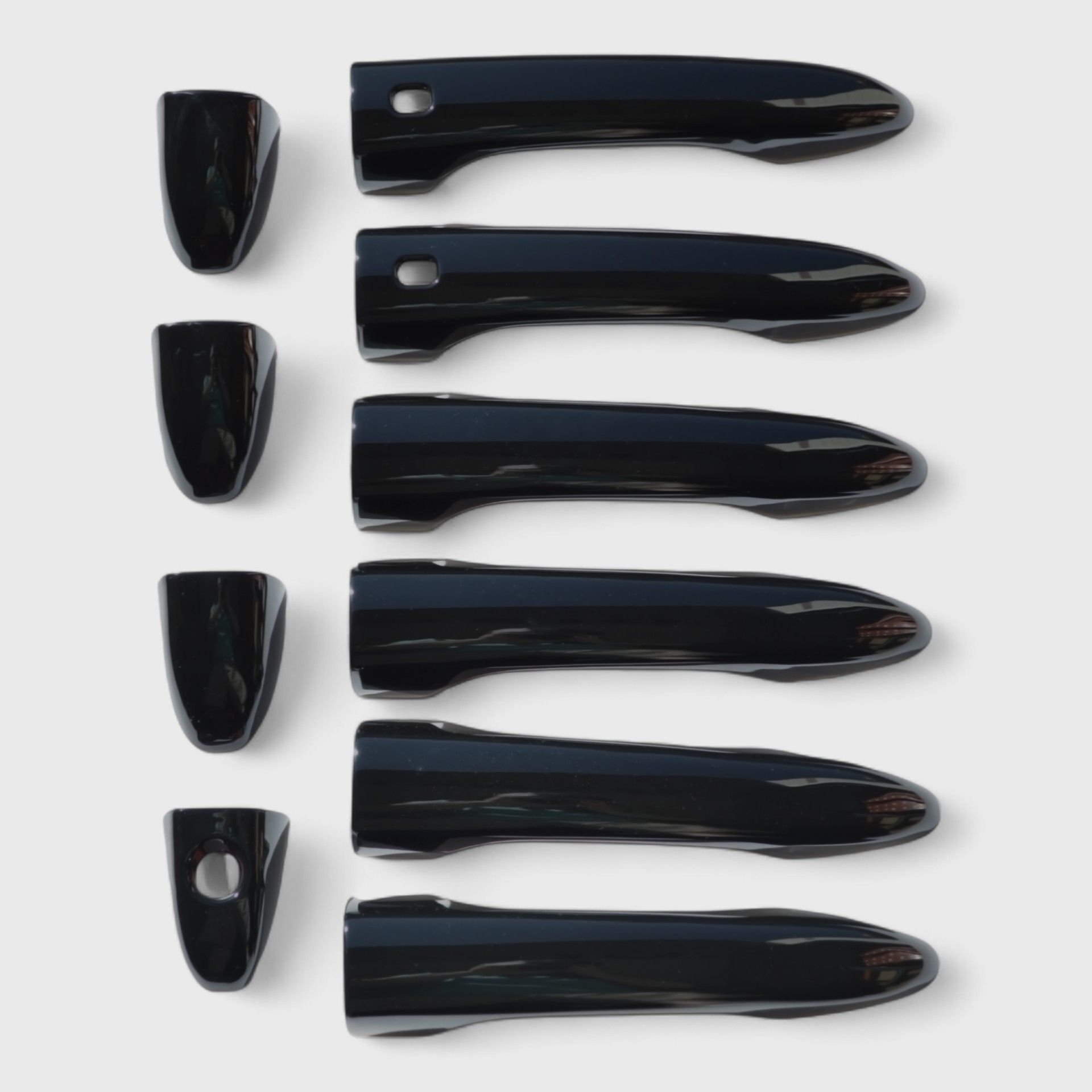 17-26 Jeep Compass W/ or W/O Smart Key 10 Piece Gloss Black Snap-on W/Tape Patented Door Handle Cover