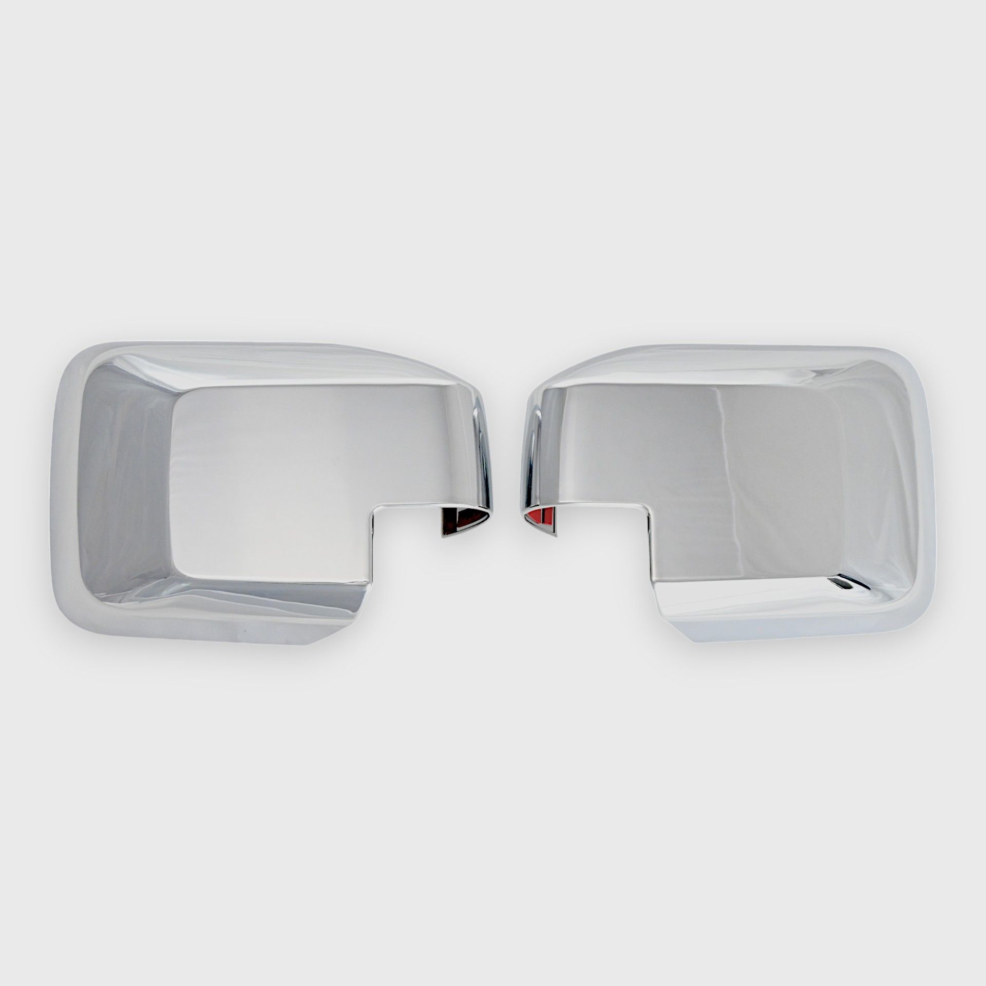21-25 Ford Bronco 2 Piece No Turn Signal Full Chrome Tape-on Mirror Cover